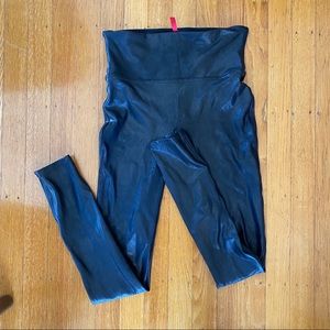 Black faux leather Spanx! Size S ❤️
